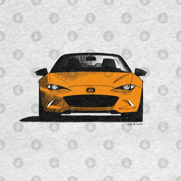 My drawing of the Japanese roadster car ND 30th anniversary by jaagdesign